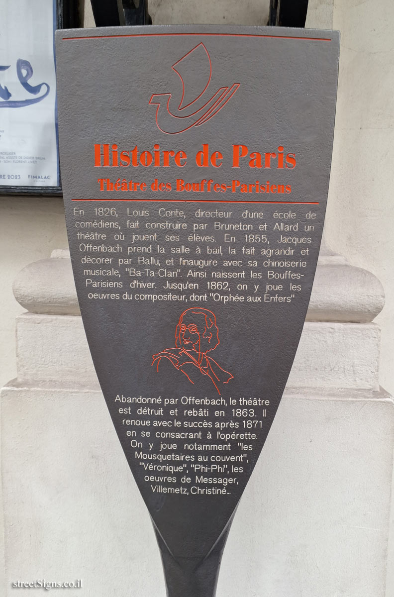 Paris - History of Paris - Théâtre des Bouffes-Parisiens