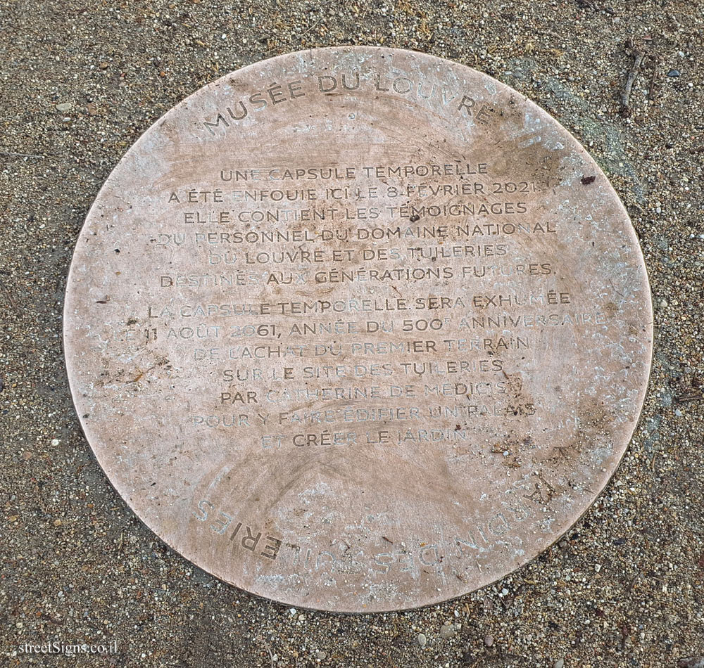 Paris - a time capsule buried in the Tuileries Gardens