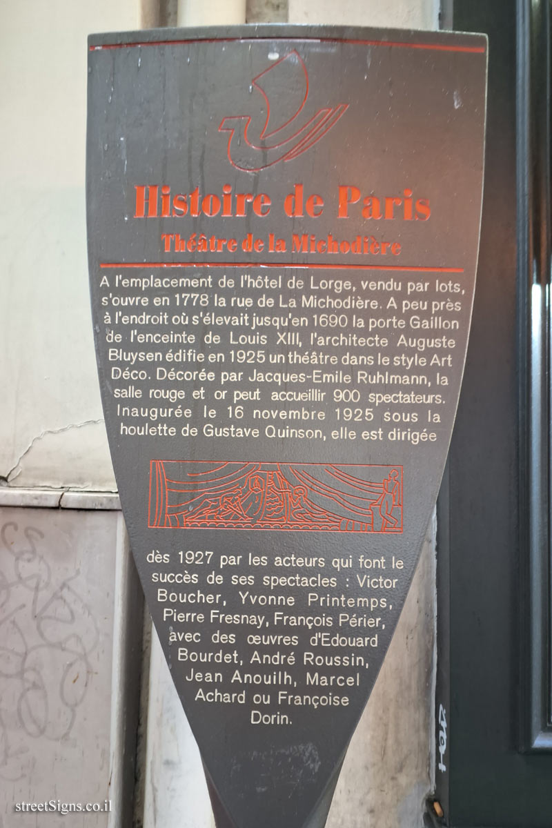 Paris - History of Paris - Théâtre de la Michodière