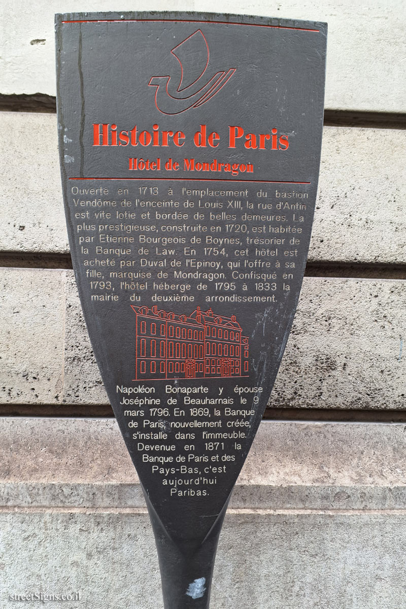 Paris - History of Paris - Hôtel de Mondragon