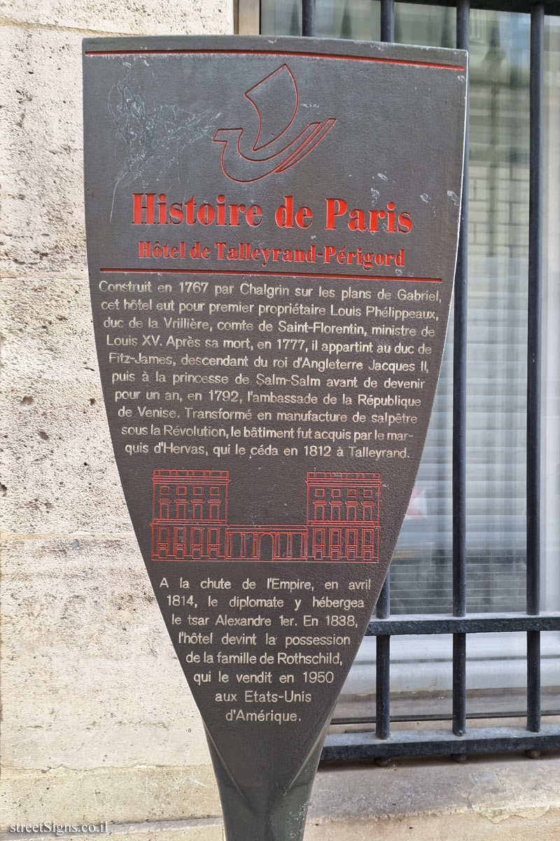 Paris - History of Paris - Talleyrand-Périgord house