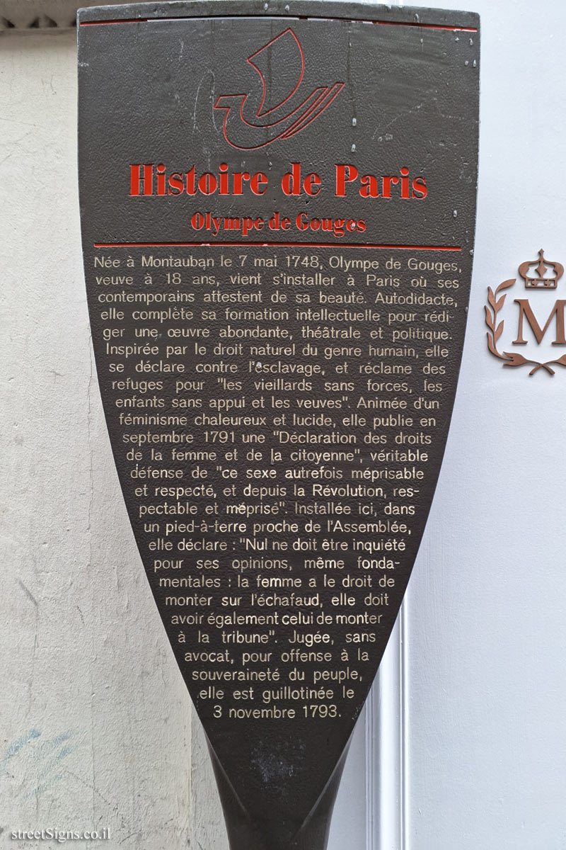 Paris - History of Paris - Olympe de Gouges