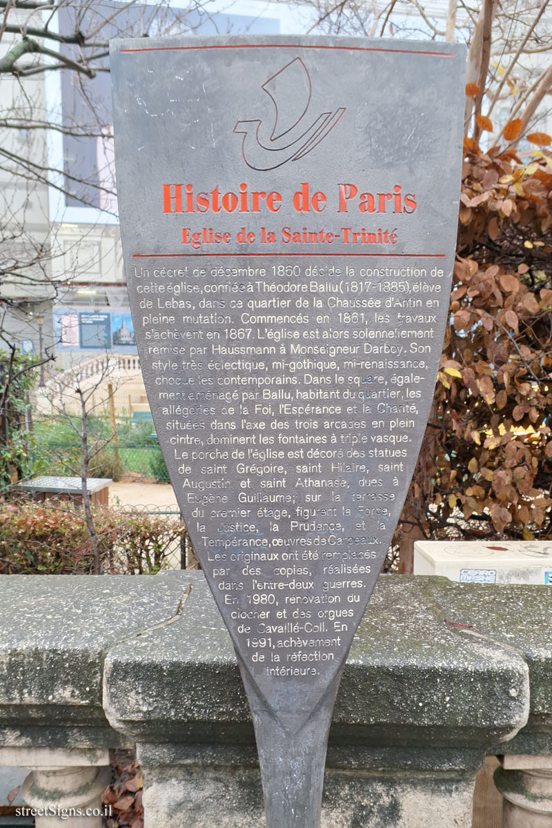 Paris - History of Paris - Church of the Holy Trinity