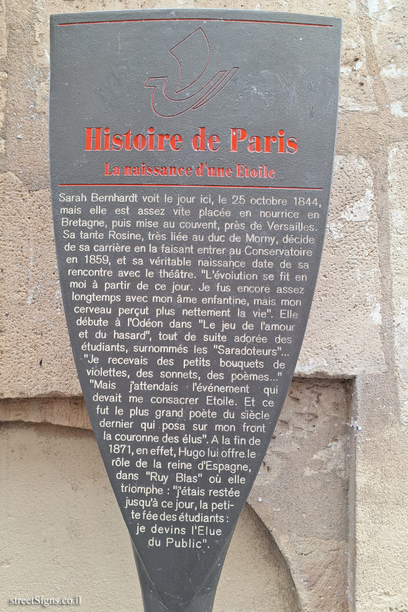 Paris - History of Paris - The birth of a Star (Sarah Bernhardt)