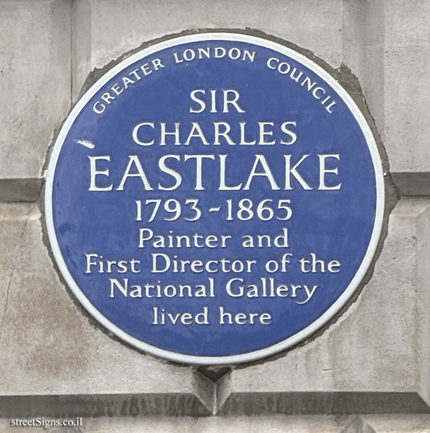 London - the place where the painter Charles Eastlake lived
