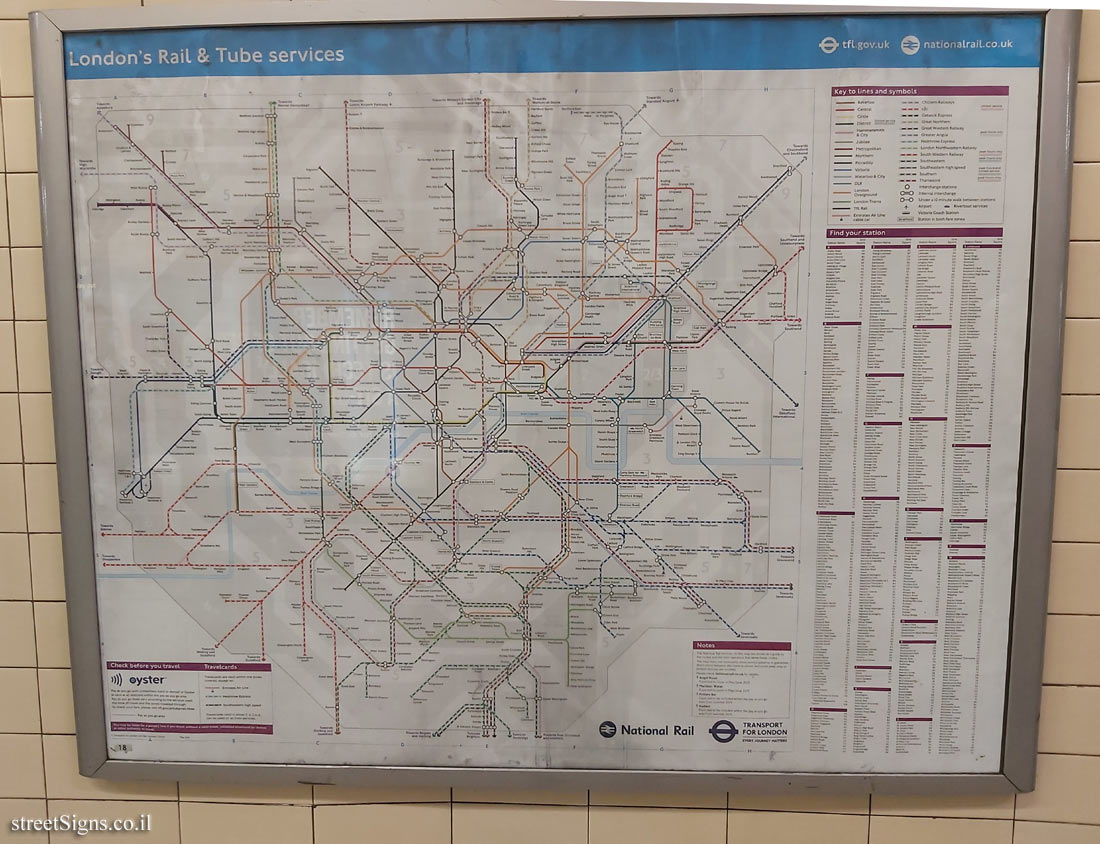 London - Railway and subway map