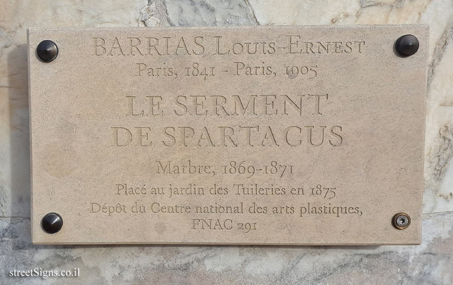 Paris - Tuileries Gardens - "The Oath Of Spartacus" outdoor sculpture by Louis-Ernest Barrias