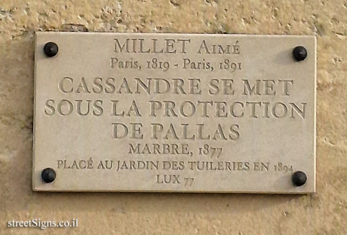 Paris - Tuileries Gardens - "Cassandra protected by Pallas" outdoor sculpture by Aimé Millet