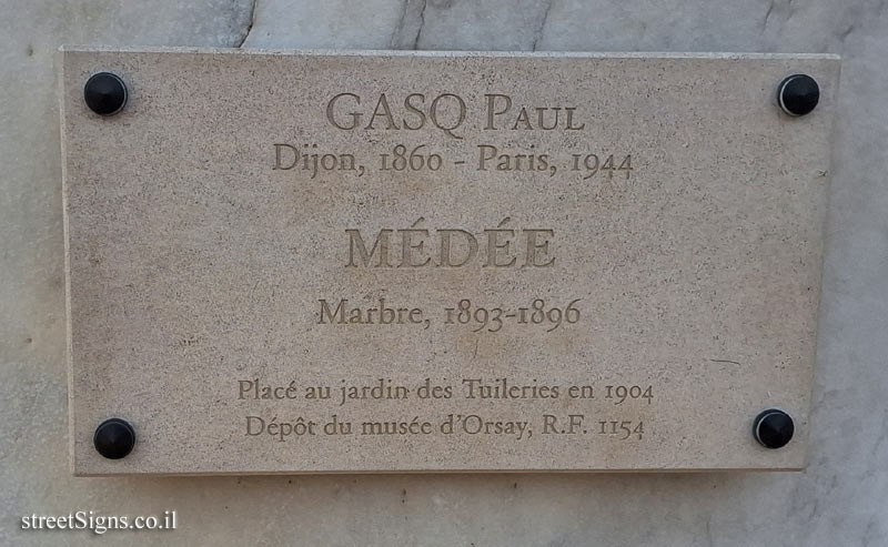 Paris - Tuileries Gardens - "Medea" outdoor sculpture by Paul Gasq