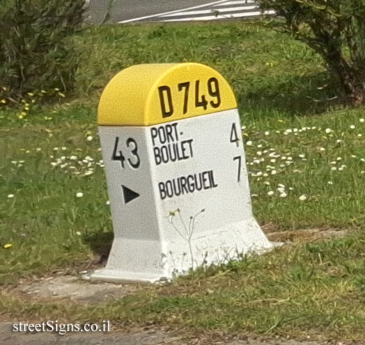 Avoine - distance point on the D749 road