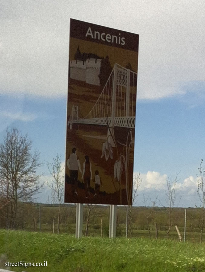 Ancenis - sign indicating the beginning of the city’s jurisdiction