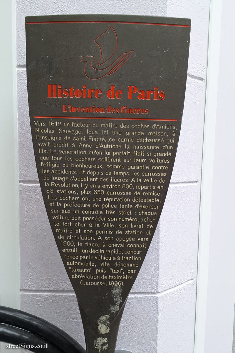 Paris - History of Paris - The invention of carriage for hire