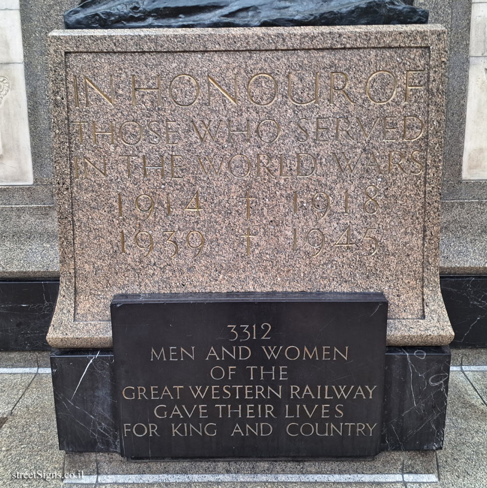 London - Paddington Railway Station - Great Western Railway War Memorial