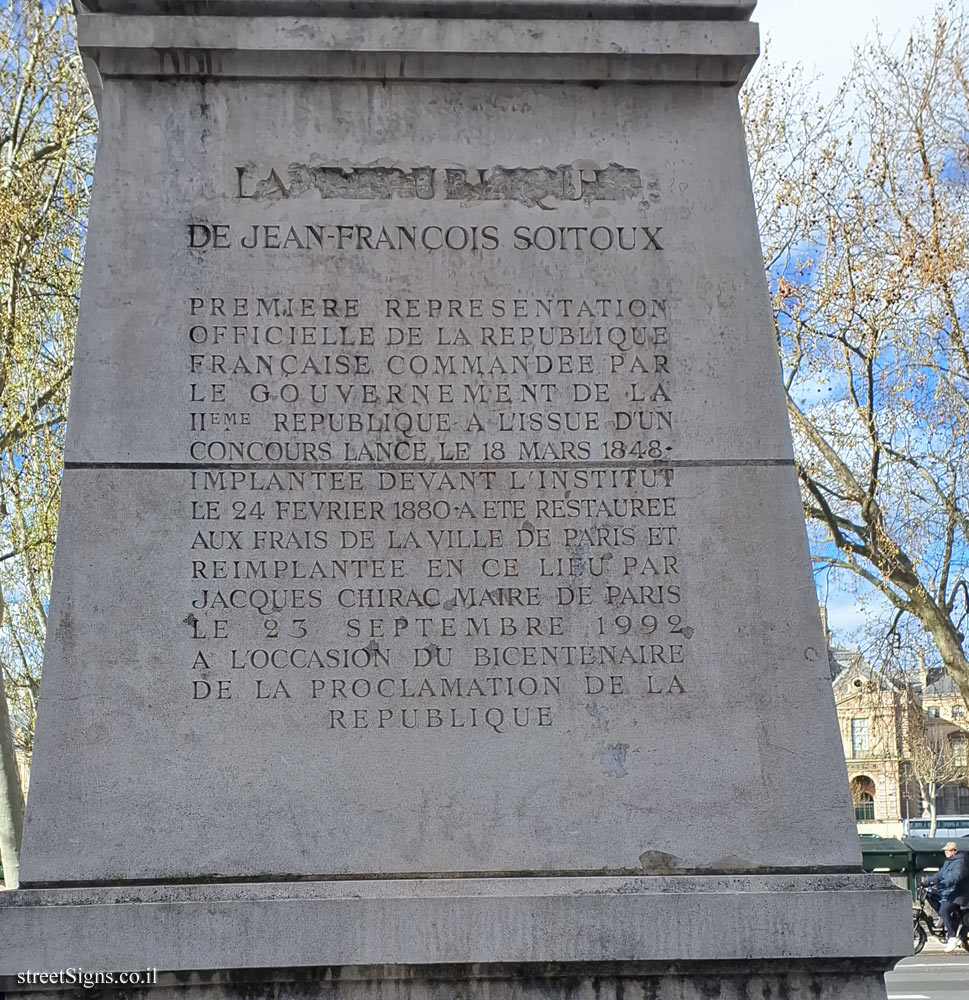 Paris - "The Republic" outdoor sculpture by Jean-François Soitoux