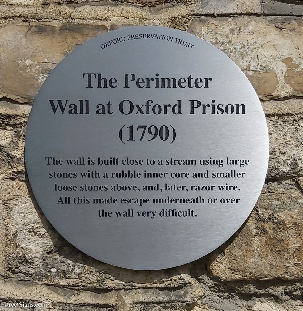 Oxford - Oxford Castle - The Perimeter Wall at Oxford Prison