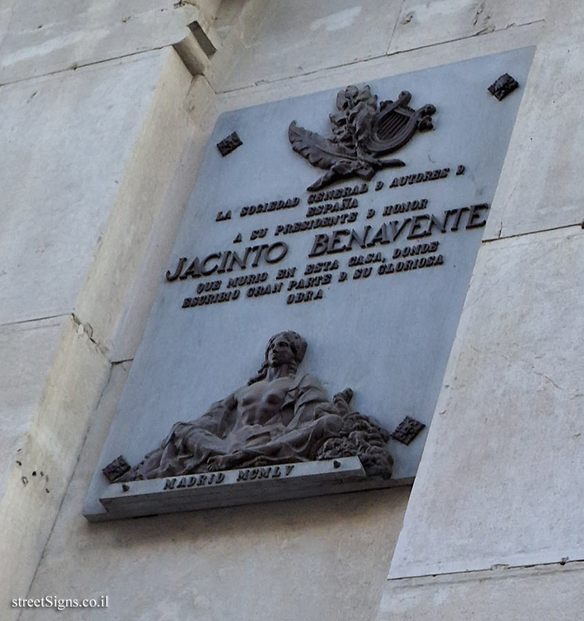 Madrid - The house where playwright Jacinto Benavente lived until his last days