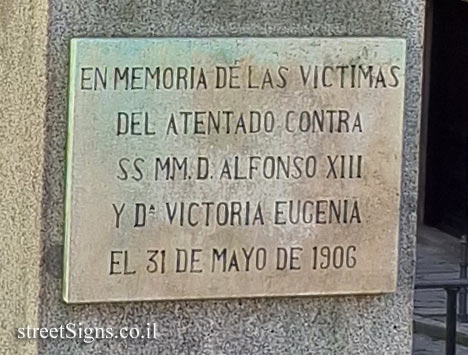 Madrid - Monument where the "Morral affair" was
