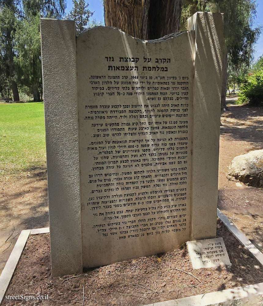 Gezer - The Battle of Gezer in the War of Independence