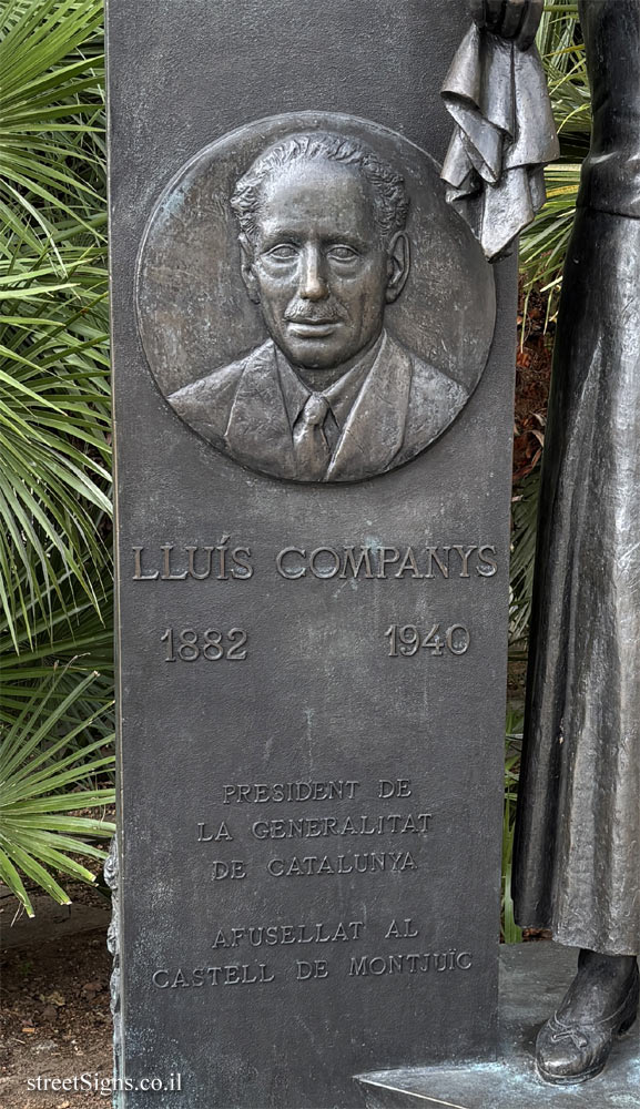 Barcelona - Memorial statue to the President of Catalonia, Lluís Companys