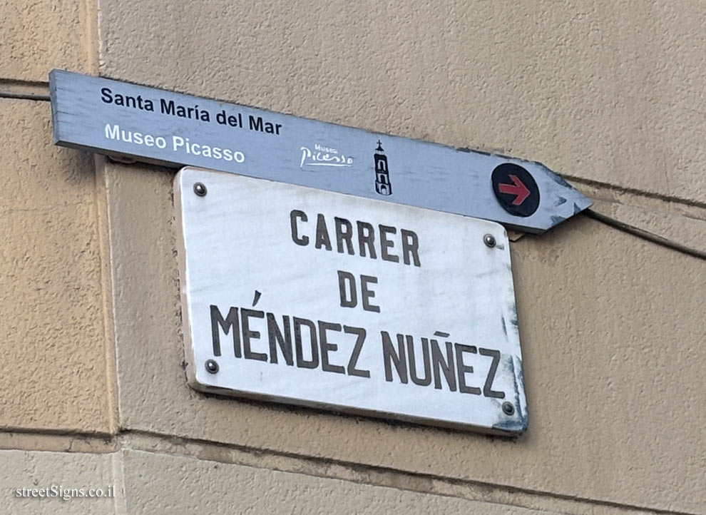 Barcelona - Directional sign to sites in the city
