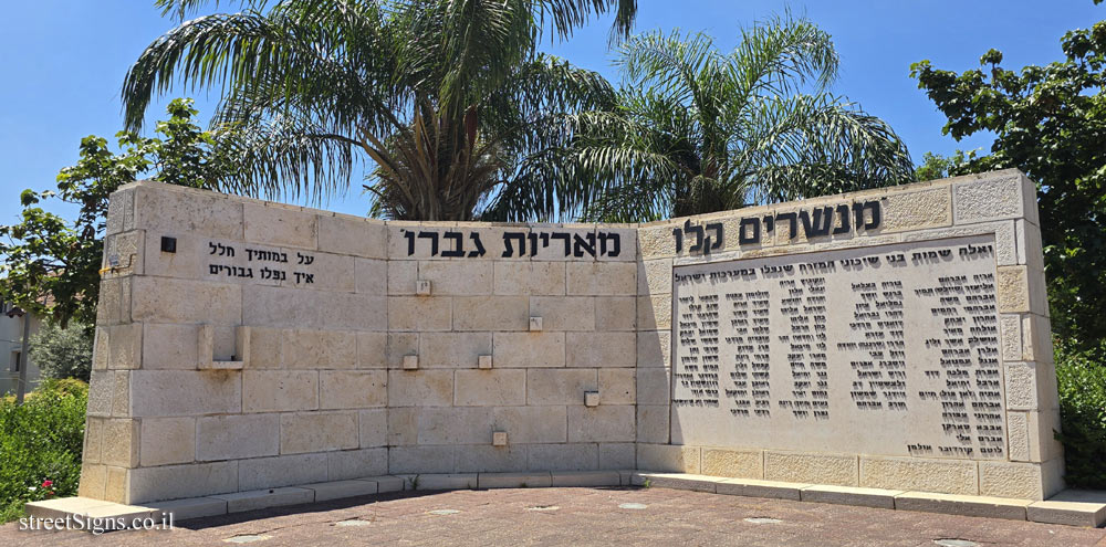 Rishon LeZion – Monument in memory of the fallen residents of Shikun HaMizrah in Israel’s wars