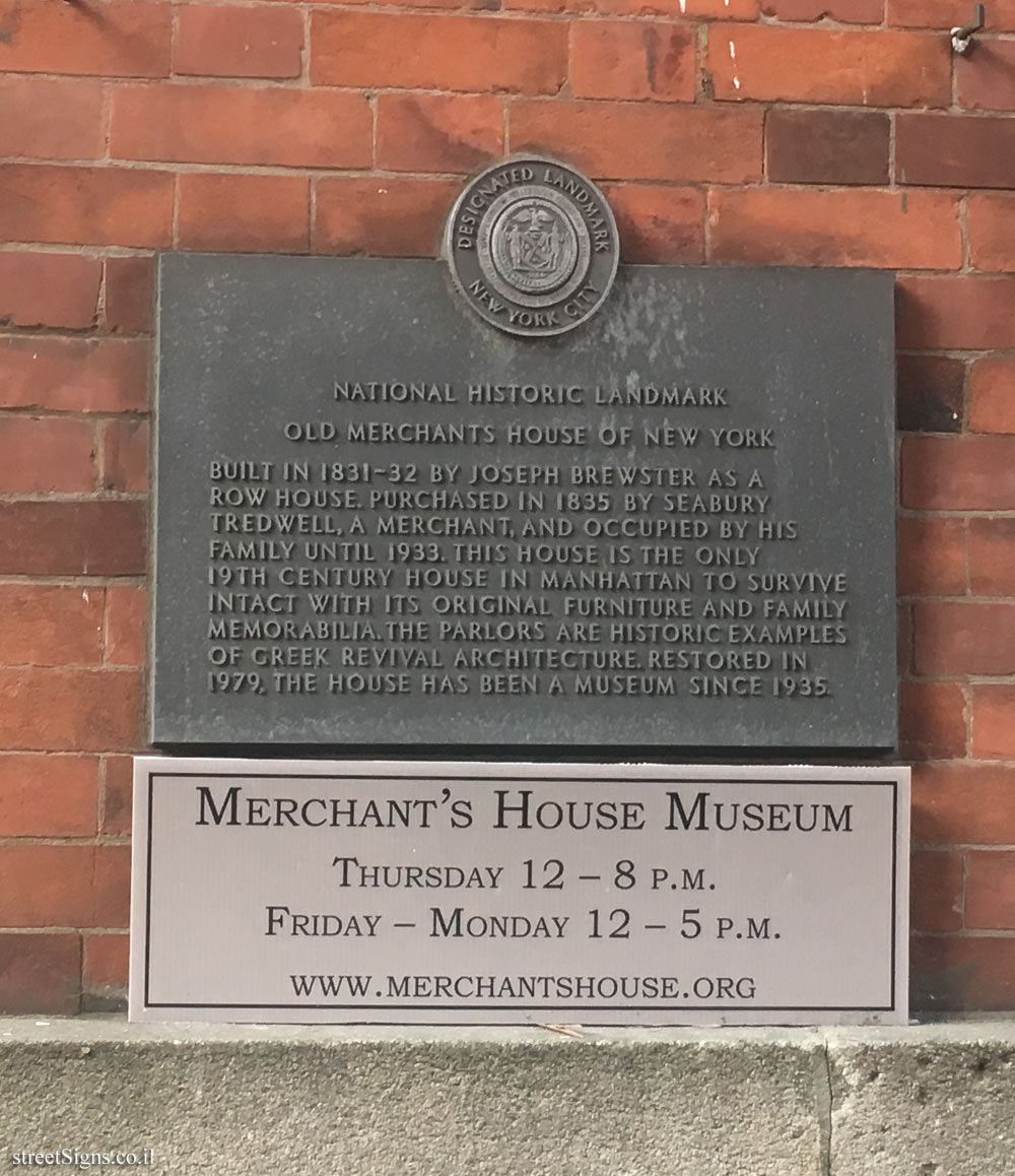 New York - Designated Landmark - Old Merchants House