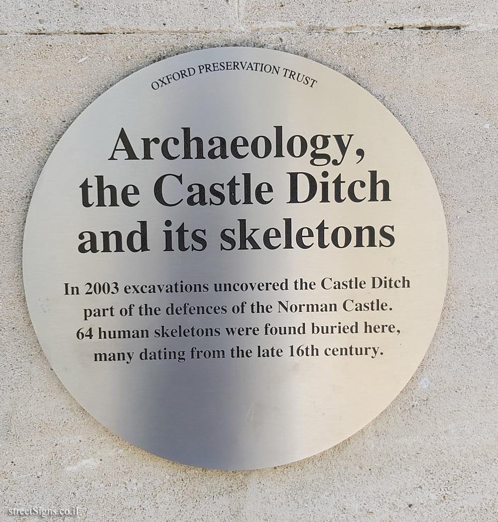 Oxford - Oxford Castle - Archaeology, the Castle Ditch