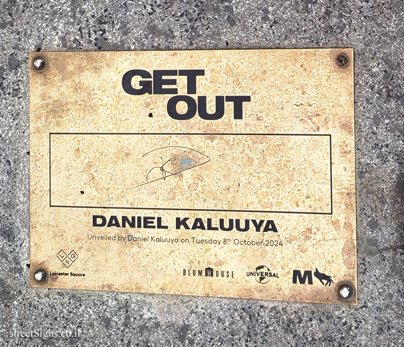 London - Leicester Square - Statue of Daniel Kaluuya in his performance in the film "Get Out"