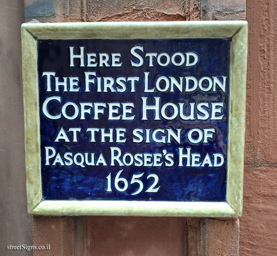 London - The place where the first coffee shop in London was located