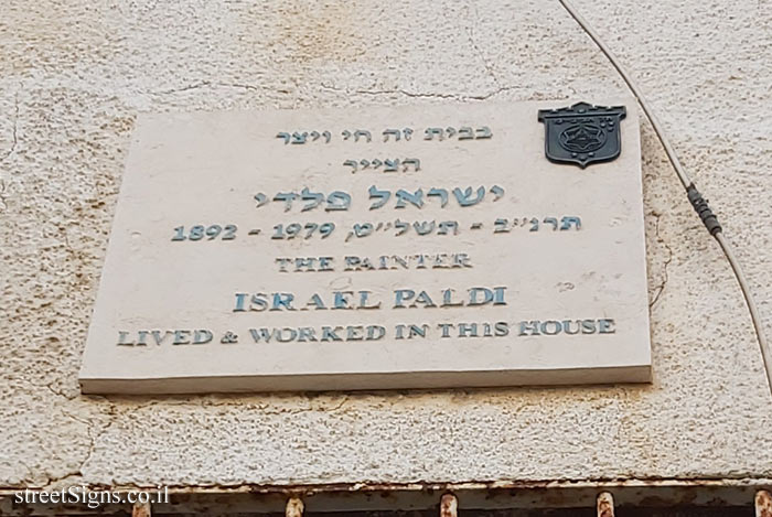 Israel Paldi - Plaques of artists who lived in Tel Aviv