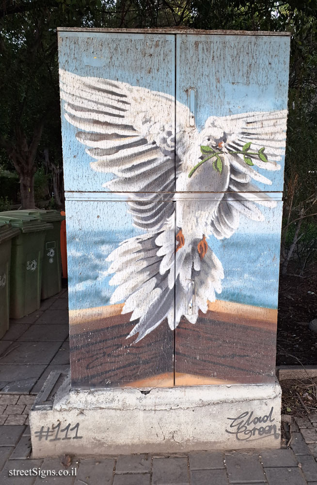 Tel Aviv - Illustrated Communication Cabinets - Dove of Peace