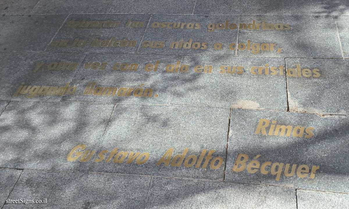 Madrid - Quote from "Rhymes" by the poet Gustavo Adolfo Bécquer