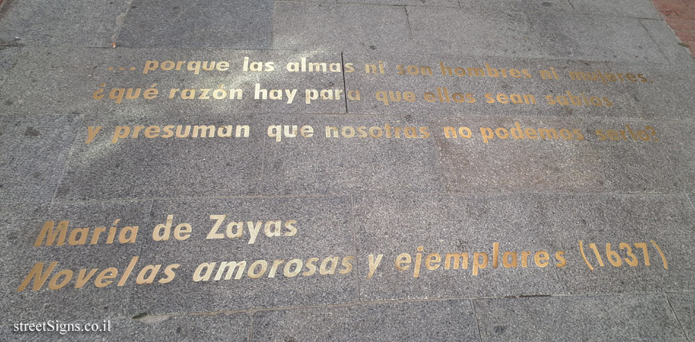 Madrid - Quote from "Novels of Love and Miracles" by the writer María de Zayas