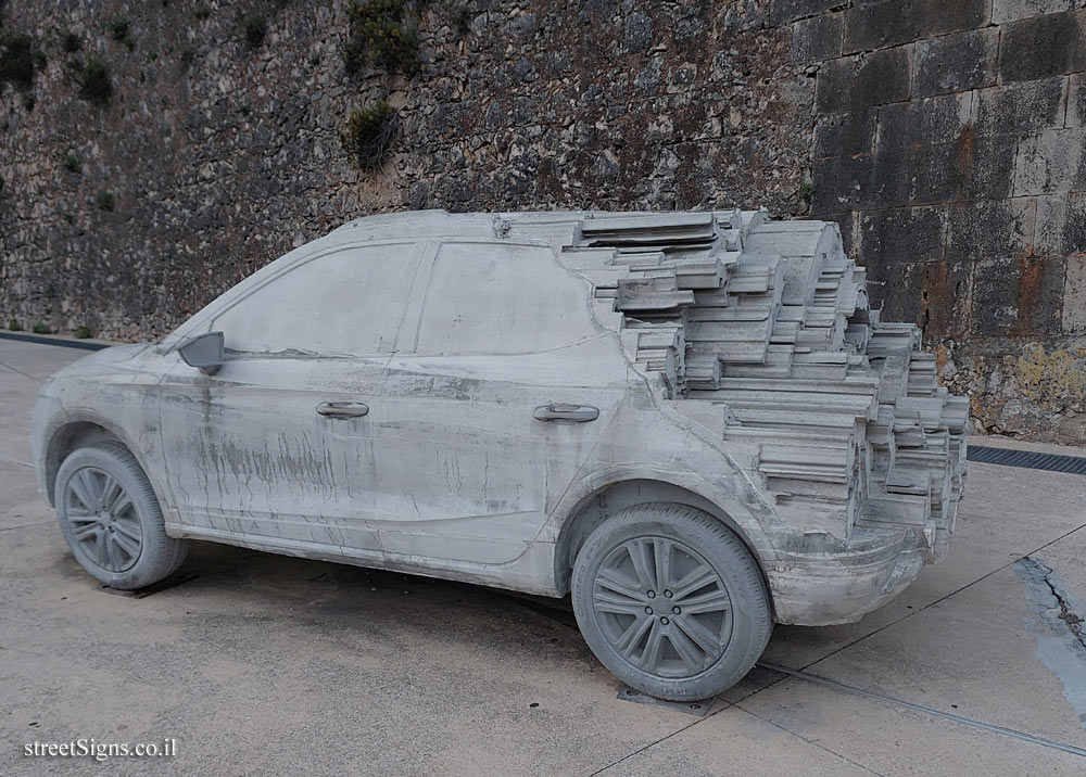 Cascais - "Tangible" outdoor sculpture by Alexandre Farto  (Vhils)