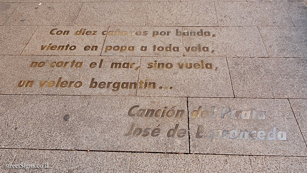 Madrid - Quote from "The Pirate’s Song" by the poet José de Espronceda